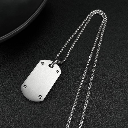Colier inox placuta cu craniu [8]