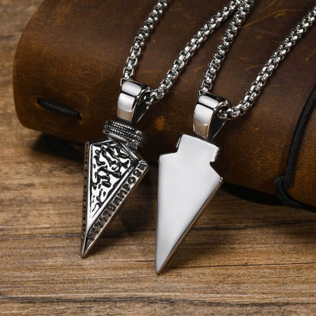 Colier inox sageata Viking 60 cm [1]