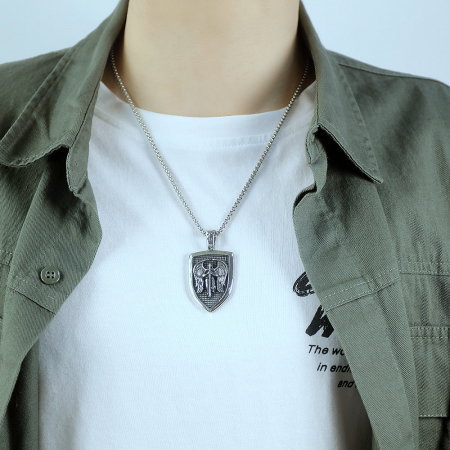 Colier inox scut 55 cm [7]