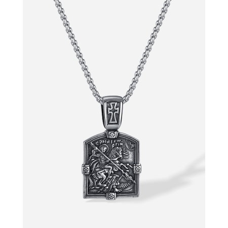 Colier inox Sfântul Gheorghe din Oțel Inoxidabil – Simbol al Curajului și Protecției Divine [14]