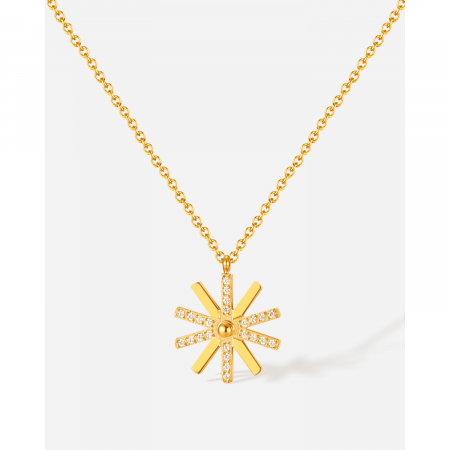 Colier inox steluta cu zirconii [10]