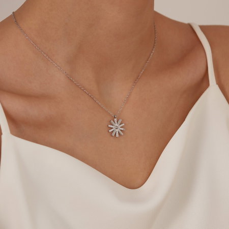 Colier inox steluta cu zirconii [3]