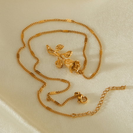 Colier inox trandafir [8]