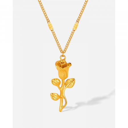 Colier inox trandafir [7]