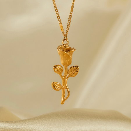 Colier inox trandafir [9]