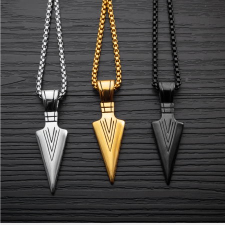 Colier inox varf de sageata 55 cm [7]