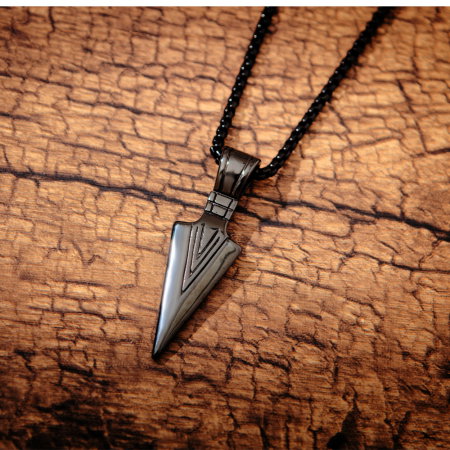 Colier inox varf de sageata 55 cm [3]