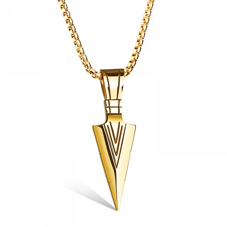 Colier inox varf de sageata 55 cm