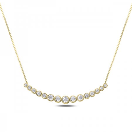 Colier tennis argint 925 aurit cu zirconii albe - Be Elegant CTU0079 [0]