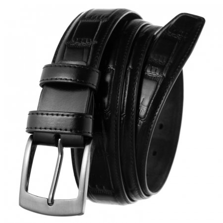 Curea barbati CRLG110, Neagra, Piele naturala, 3,4 cm latime [0]