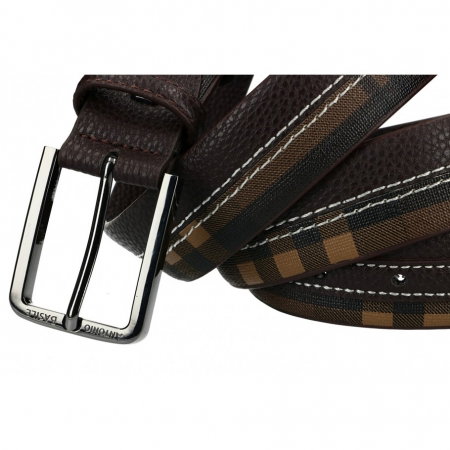 Curea barbati CREGP3 Maron, Piele naturala (fata) + Piele ecologica (spate) [1]