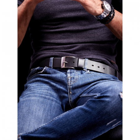 Curea lată din piele naturala, Neagra, Cavaldi, model sarpe, Latime 3,8 cm, CRLG03 [1]