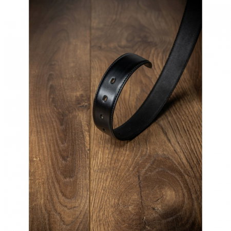 Curea barbati eleganta din piele naturala, Latime 3,4 cm, Neagra, CRLG05 [2]