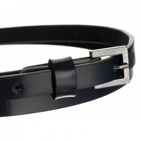 Curea Dama din piele naturala neagra CRLG100 - Latime 1 cm [2]