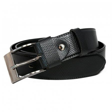 Curea lată din piele naturala, Neagra, Cavaldi, model sarpe, Latime 4 cm, CRLG04 [0]