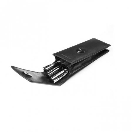 Etui stilou de lux din piele naturala Rovicky, Negru, HUS01 [1]