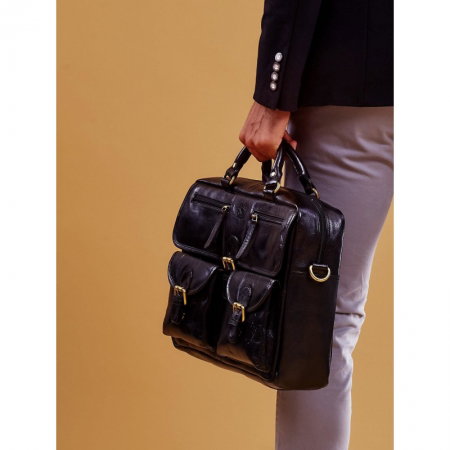 Geanta casual din piele naturala Always Wild, GEA408, Neagra [12]