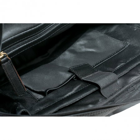 Geanta casual din piele naturala, GEAG1, Neagra [6]