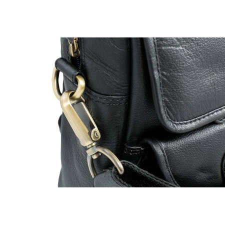 Geanta casual din piele naturala, GEAG1, Neagra [9]