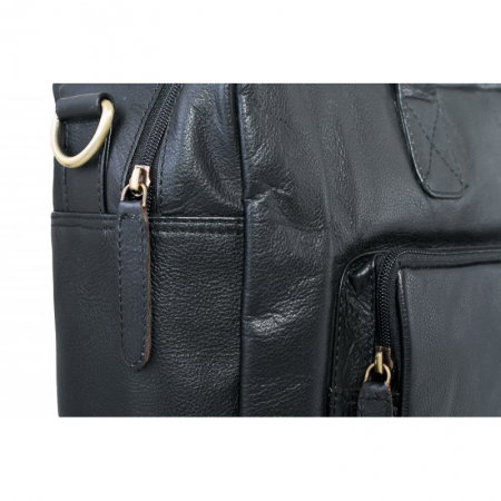 Geanta casual din piele naturala, GEAG1, Neagra [8]