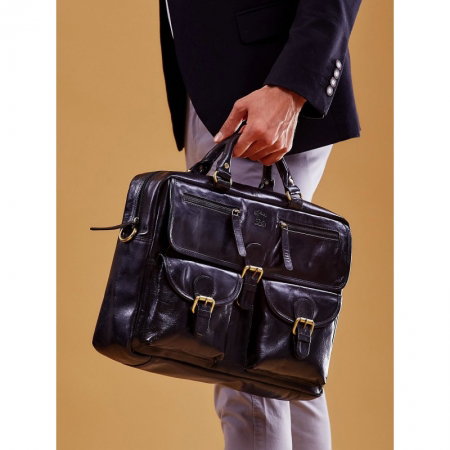 Geanta casual din piele naturala Always Wild, GEA408, Neagra [1]