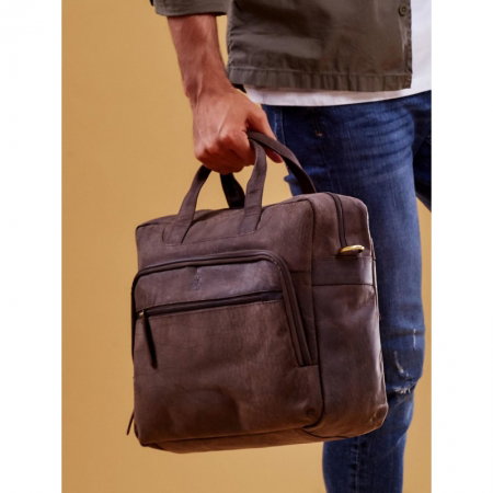 Geanta casual din piele naturala de calitate marca Always Wild [7]