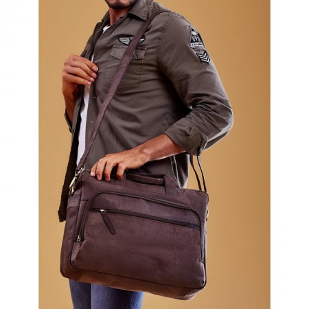 Geanta casual din piele naturala de calitate marca Always Wild [13]