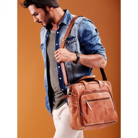 Geanta casual din piele naturala de calitate marca Always Wild - GEA411 [6]