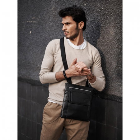 Geanta de umar plata pentru barbati din piele naturala Always Wild [3]