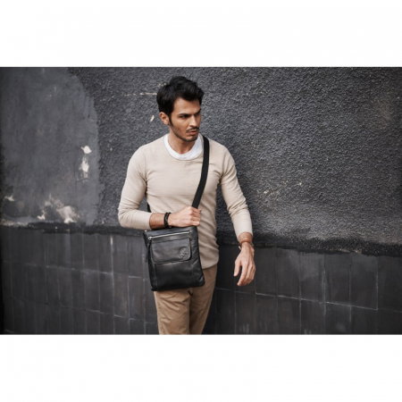 Geanta de umar plata pentru barbati din piele naturala Always Wild [6]