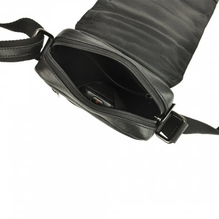 Geanta pentru umar din piele naturala Always Wild, Neagra [2]