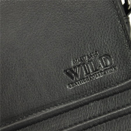 Geanta pentru umar din piele naturala Always Wild, Neagra [11]