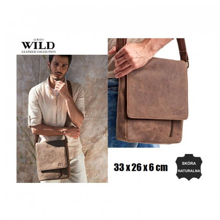 Geanta pentru umar din piele naturala, BORG4, Maron [11]