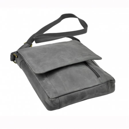 Geanta pentru umar din piele naturala, Always Wild, BORG3, Albastru [5]