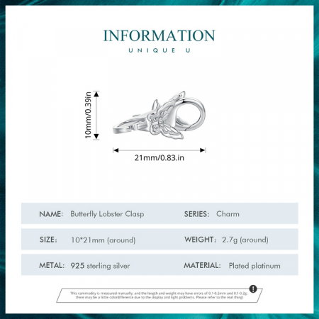 Inchizatoare dubla pentru bratara, cu  fluture [14]