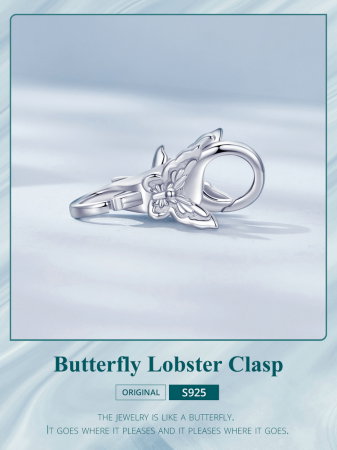 Inchizatoare dubla pentru bratara, cu  fluture [20]