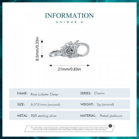 Inchizatoare dubla pentru bratara, cu  trandafir [13]