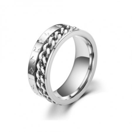 Inel antistres din inox cu lant rotativ si simboluri [1]