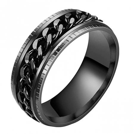 Inel antistres din inox cu lant rotativ