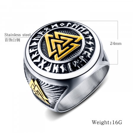 Inel inox Viking Triangle [3]