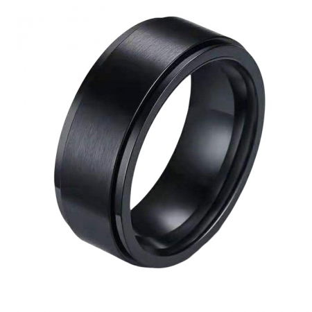 Inel antistres negru din inox