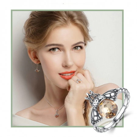 Inel argint 925 cu albinuta si zirconii - Be Nature IST0018 [4]