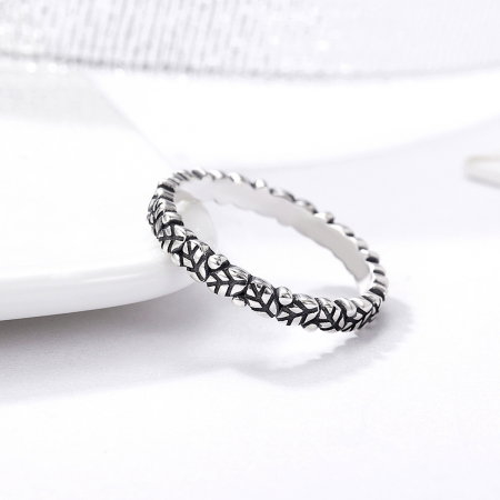 Inel argint 925 cu frunze si aspect vintage - Be Authentic IST0033 [3]