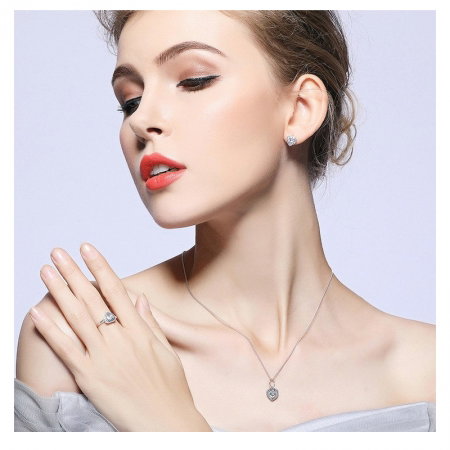 Inel argint 925 cu inimioara si zirconii albe IST0013 [6]