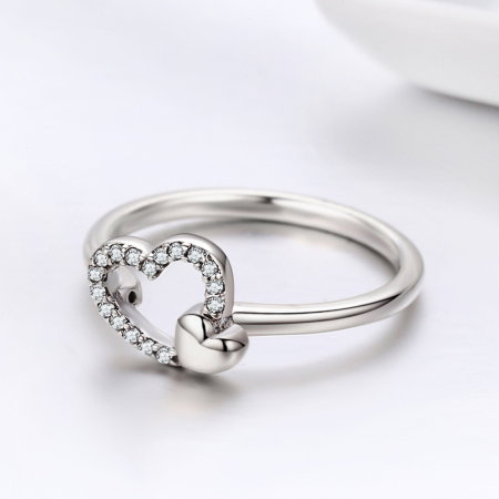 Inel argint 925 cu inimioare si zirconii - Be in Love IST0040 [4]