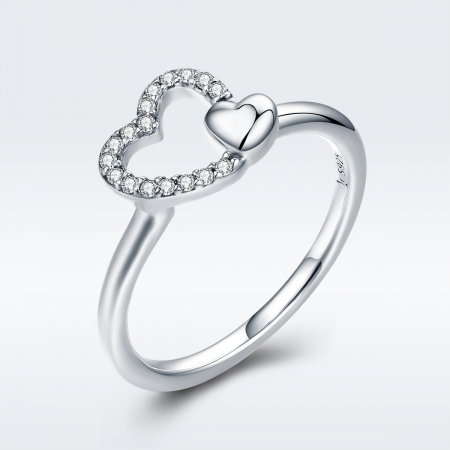 Inel argint 925 cu inimioare si zirconii - Be in Love IST0040 [2]