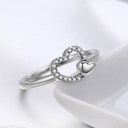 Inel argint 925 cu inimioare si zirconii - Be in Love IST0040 [1]
