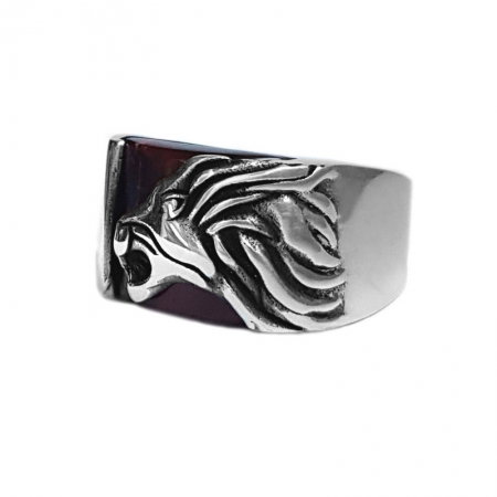 Inel argint 925 cu leu si ochi de tigru [2]