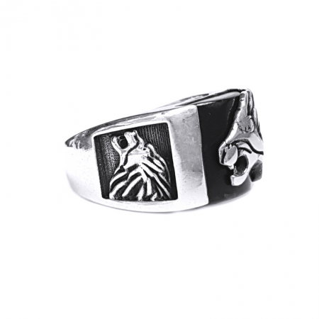 Inel argint 925 cu leu si onix [1]