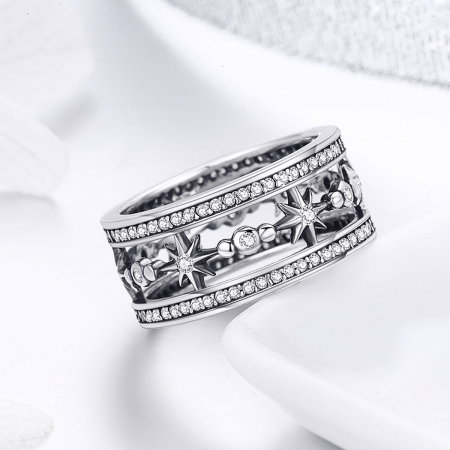 Inel argint 925 cu stelute stralucitoare si zirconii albe - Be Elegant IST0038 [2]